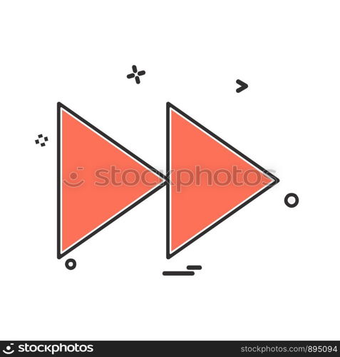 Right arrow icon design vector