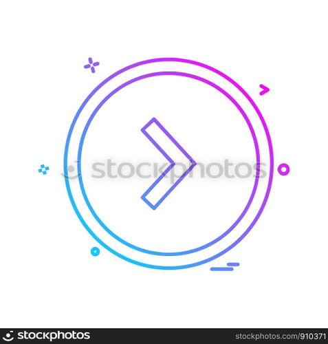 Right arrow icon design vector