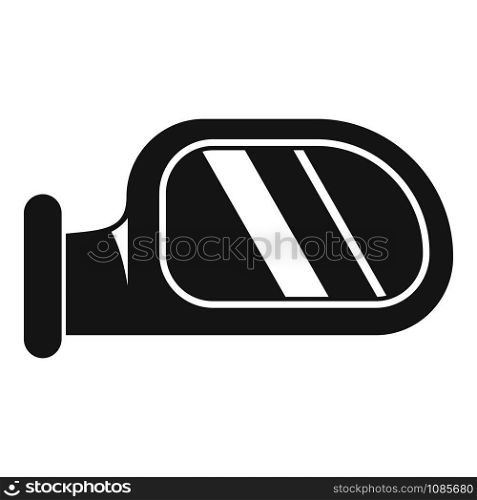 Right car mirror icon. Simple illustration of right car mirror vector icon for web design isolated on white background. Right car mirror icon, simple style