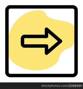 Right direction arrow for hospital navigation layout