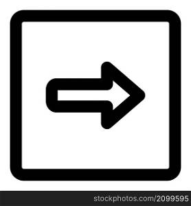 Right direction arrow for hospital navigation layout