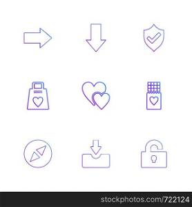 right, down , sheild, heart, download , unlock , weight , icon, vector, design, flat, collection, style, creative, icons