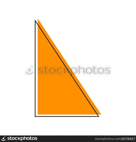 Right triangle geometric icon  vector illustration design