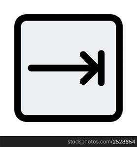 Rightwards arrow to bar symbol for tab function in macintosh