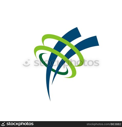 Ring and Swoosh Logo Template Illustration Design. Vector EPS 10.