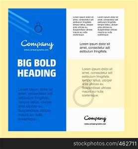 Ring Business Company Poster Template. with place for text and images. vector background