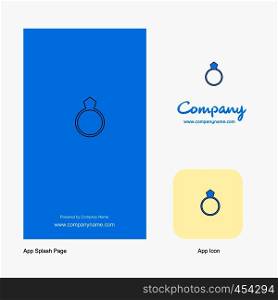 Ring Company Logo App Icon and Splash Page Design. Creative Business App Design Elements