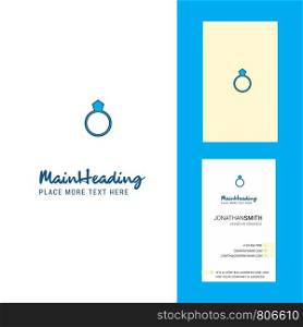 Ring Creative Logo and business card. vertical Design Vector
