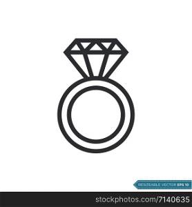 Ring Diamond Icon Vector Design Template Illustration Design