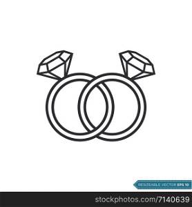 Ring Diamond Icon Vector Design Template Illustration Design