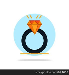 Ring, Diamond, Proposal, Marriage, Love Abstract Circle Background Flat color Icon