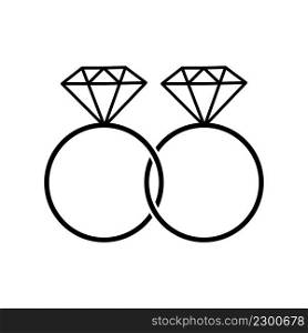 Ring diamond wedding icon