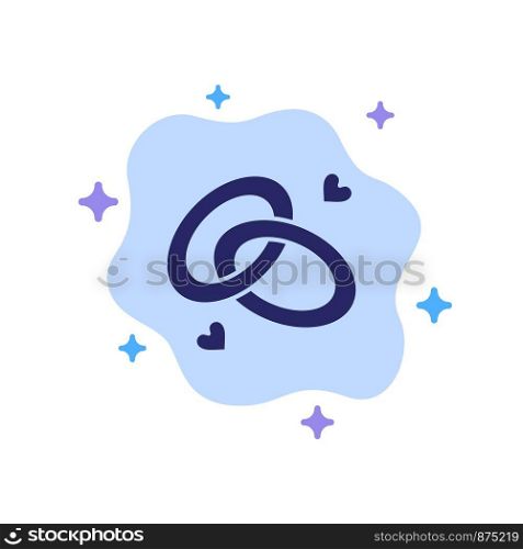 Ring, Engagement, Wedding Ring, Engagement Ring, Love Blue Icon on Abstract Cloud Background