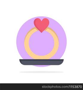 Ring, Heart, Proposal Abstract Circle Background Flat color Icon