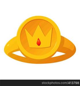 Ring icon. Cartoon illustration of ring vector icon for web. Ring icon, cartoon style