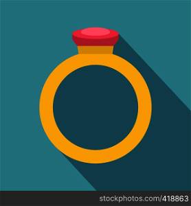 Ring icon. Flat illustration of ring vector icon for web. Ring icon, flat style
