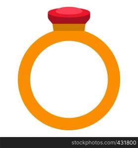 Ring icon flat isolated on white background vector illustration. Ring icon isolated