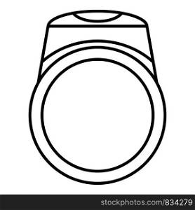 Ring icon. Outline ring vector icon for web design isolated on white background. Ring icon, outline style