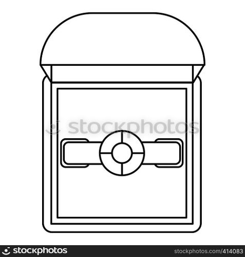 Ring in a gift box icon. Outline illustration of ring in a gift box vector icon for web. Ring in a gift box icon, outline style