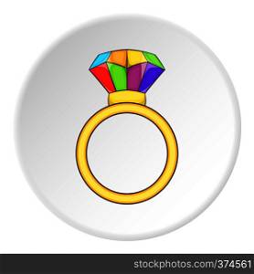 Ring LGBT icon. Cartoon illustration of ring LGBT vector icon for web. Ring LGBT icon, cartoon style