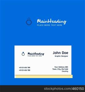 Ring logo Design with business card template. Elegant corporate identity. - Vector