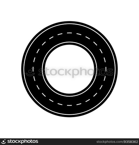 Ring road. Markup. Broken dotted line on the Highway. Vector illustration. stock image. EPS 10.. Ring road. Markup. Broken dotted line on the Highway. Vector illustration. stock image.