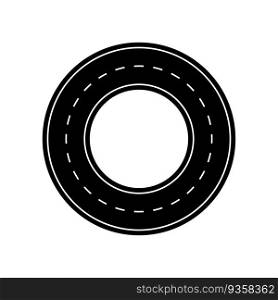 Ring road. Markup. Broken dotted line on the Highway. Vector illustration. stock image. EPS 10.. Ring road. Markup. Broken dotted line on the Highway. Vector illustration. stock image.