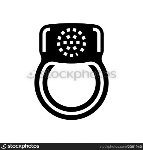ring sex toy glyph icon vector. ring sex toy sign. isolated contour symbol black illustration. ring sex toy glyph icon vector illustration