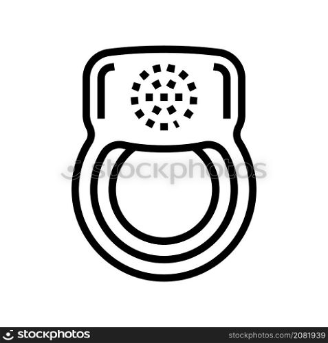 ring sex toy line icon vector. ring sex toy sign. isolated contour symbol black illustration. ring sex toy line icon vector illustration