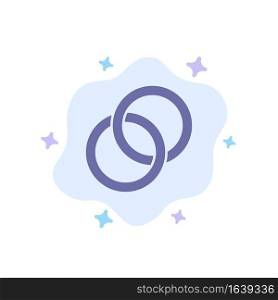 Ring, Wedding, Couple, Engagement Blue Icon on Abstract Cloud Background