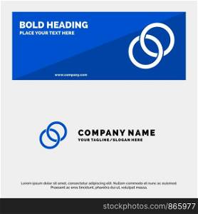 Ring, Wedding, Couple, Engagement SOlid Icon Website Banner and Business Logo Template