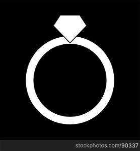 Ring white color icon .. Ring it is white color icon .