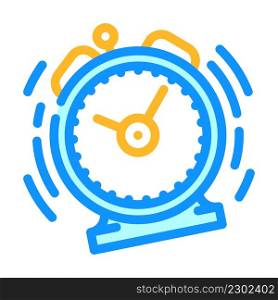 ringing alarm clock color icon vector. ringing alarm clock sign. isolated symbol illustration. ringing alarm clock color icon vector illustration