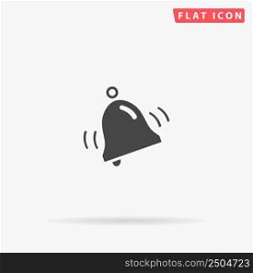 Ringing Bell flat vector icon. Glyph style sign. Simple hand drawn illustrations symbol for concept infographics, designs projects, UI and UX, website or mobile application.. Ringing Bell flat vector icon