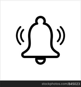 Ringing Bell Icon, Ringing Bell Sound Icon Vector Art Illustration