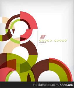 Rings geometric shapes abstract background