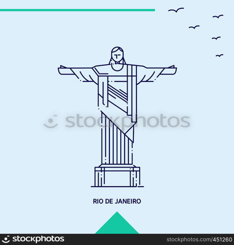 RIO DE JANEIRO skyline vector illustration