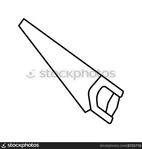 rip cut saw line icon vector. rip cut saw sign. isolated contour symbol black illustration. rip cut saw line icon vector illustration