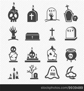 Rip icons set illustration