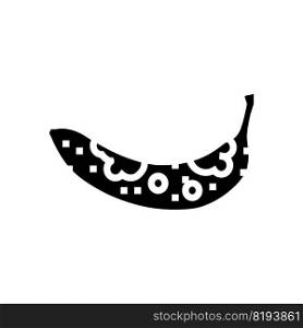 ripe banana glyph icon vector. ripe banana sign. isolated symbol illustration. ripe banana glyph icon vector illustration