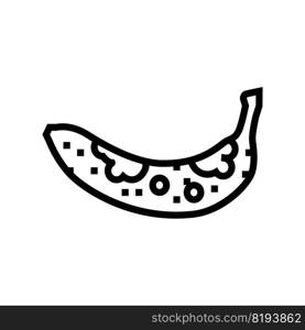 ripe banana line icon vector. ripe banana sign. isolated contour symbol black illustration. ripe banana line icon vector illustration