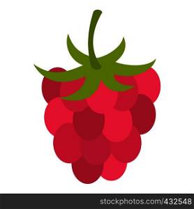 Ripe fresh raspberry icon flat isolated on white background vector illustration. Ripe fresh raspberry icon isolated