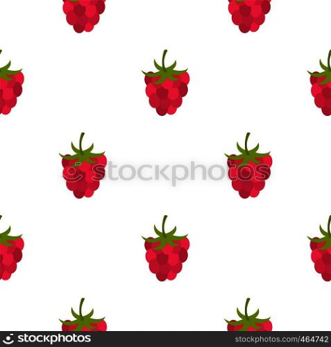 Ripe fresh raspberry pattern seamless flat style for web vector illustration. Ripe fresh raspberry pattern flat