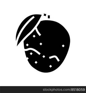 ripe mango leaf glyph icon vector. ripe mango leaf sign. isolated symbol illustration. ripe mango leaf glyph icon vector illustration