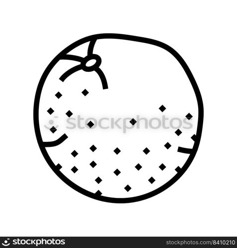 ripe orange line icon vector. ripe orange sign. isolated contour symbol black illustration. ripe orange line icon vector illustration