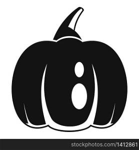 Ripe pumpkin icon. Simple illustration of ripe pumpkin vector icon for web design isolated on white background. Ripe pumpkin icon, simple style