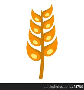 Ripe spica icon flat isolated on white background vector illustration. Ripe spica icon isolated