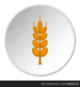 Ripe spike icon in flat circle isolated on white vector illustration for web. Ripe spike icon circle
