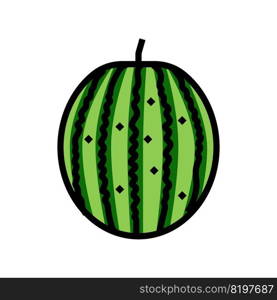 ripe watermelon color icon vector. ripe watermelon sign. isolated symbol illustration. ripe watermelon color icon vector illustration