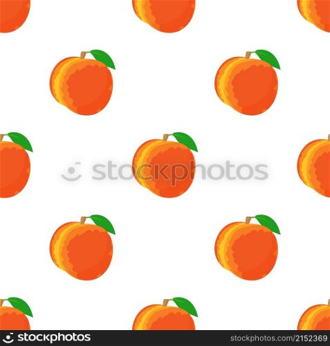 Ripe whole peach pattern seamless background texture repeat wallpaper geometric vector. Ripe whole peach pattern seamless vector